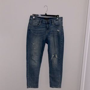 Petite, Banana Republic, ripped girlfriend jeans